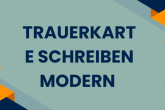 Trauerkarte schreiben modern