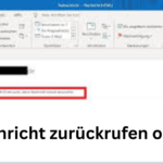 nachricht zurückrufen outlook