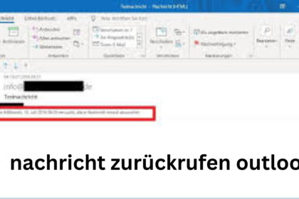nachricht zurückrufen outlook